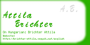 attila brichter business card